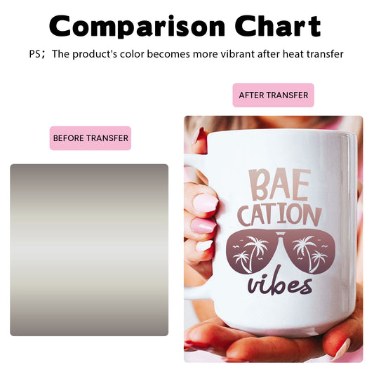 HTVSTD Brown White Gradient Sublimation Transfer Ink Paper for T-Shirts Mugs Tumblers DIY Compatible with All Machines